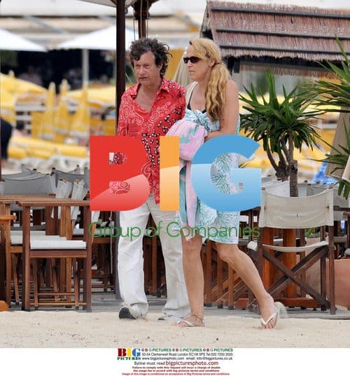 Jerry Hall on holiday in St Tropez