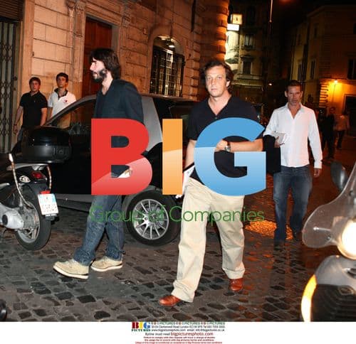 Keanu Reeves meeting with director in Rome
