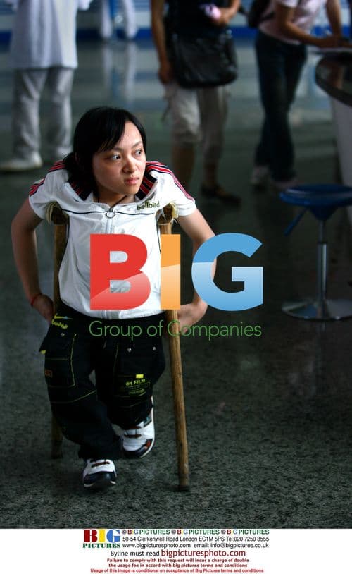 Disabled person attends recruitment center in Changsha, China