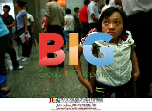 Disabled person at recruitment center in Changsha, China