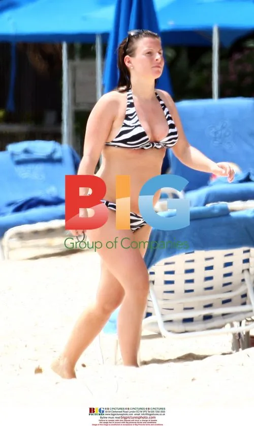 Coleen Rooney Relaxing in Caribbean
