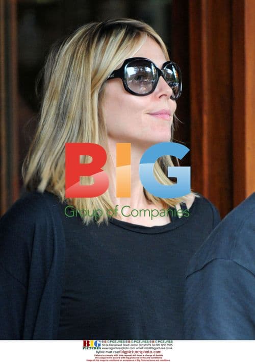 Pregnant Heidi Klum with Jean Reno and wife