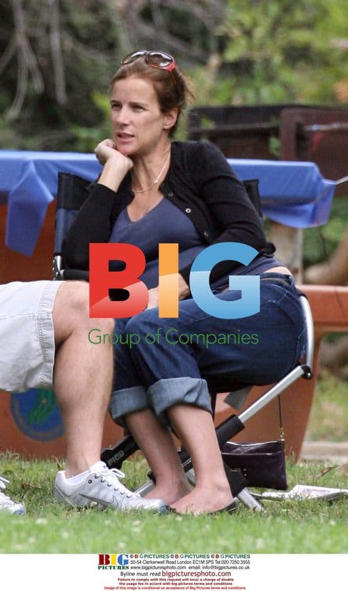 Rachel Griffiths and family at park