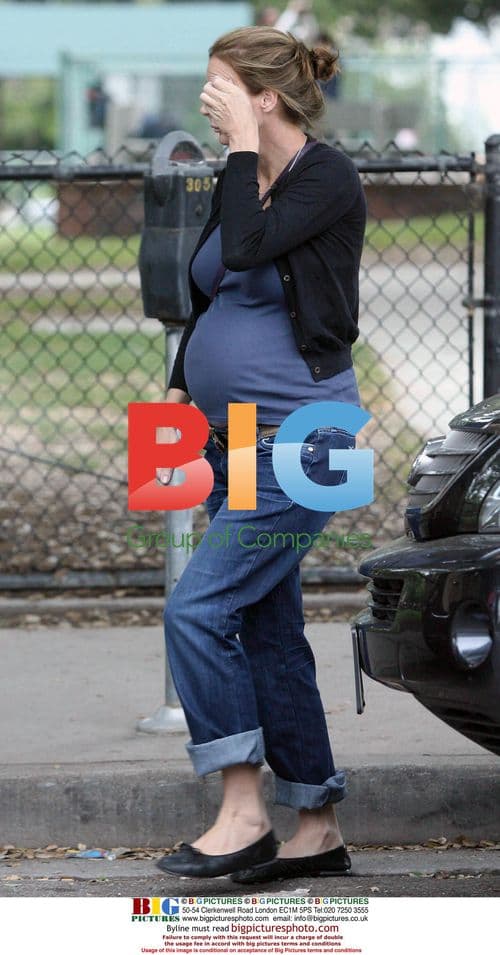 Rachel Griffiths and family at park