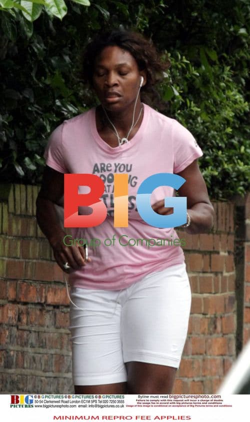 Serena Williams Jogging in Wimbledon