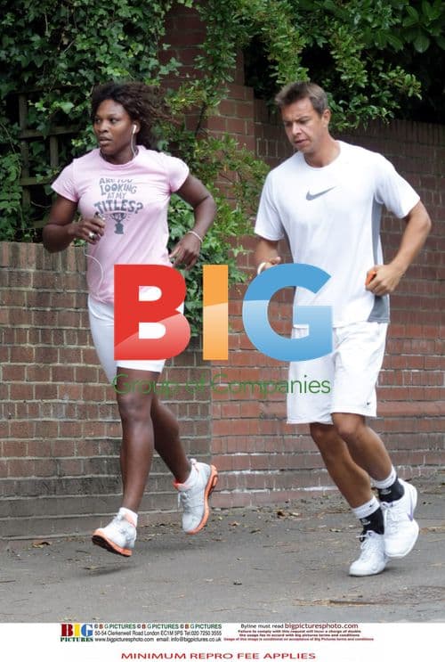 Serena Williams Jogs at Wimbledon