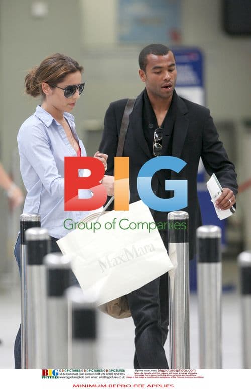 Ashley and Cheryl Cole at Airport