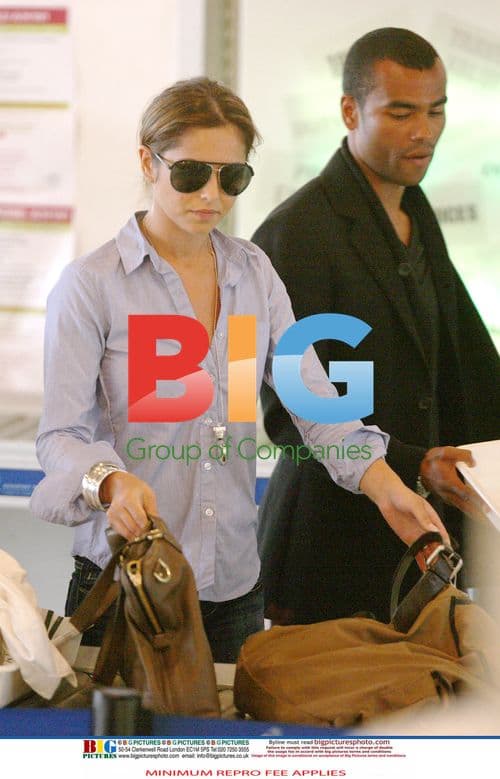 Ashley and Cheryl Cole at the airport