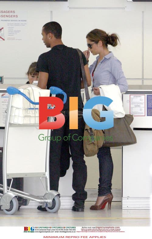 Ashley and Cheryl Cole at Airport