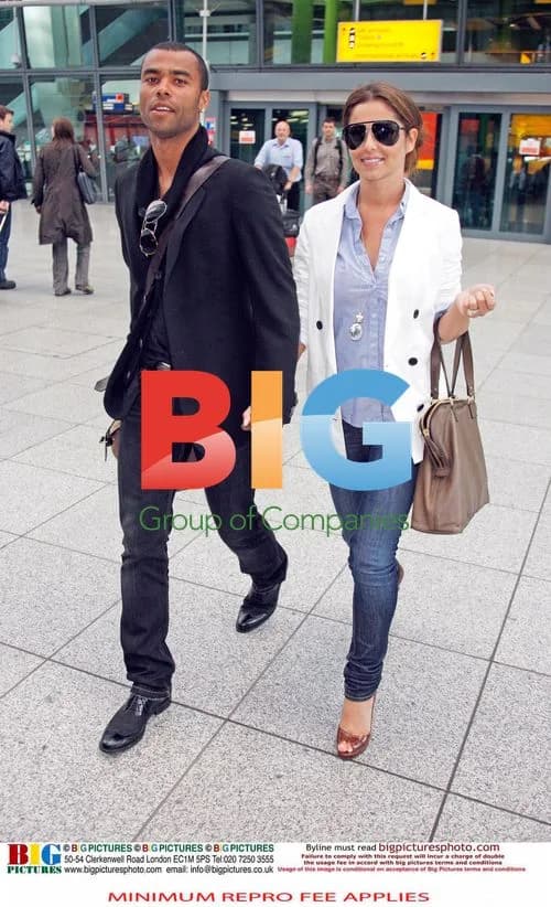 Ashley and Cheryl Cole return to UK after France trip