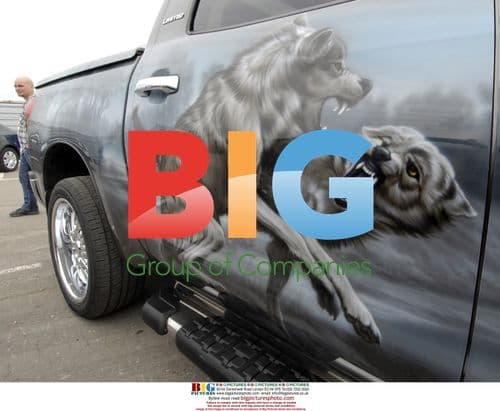 Art car displayed at Moscow festival