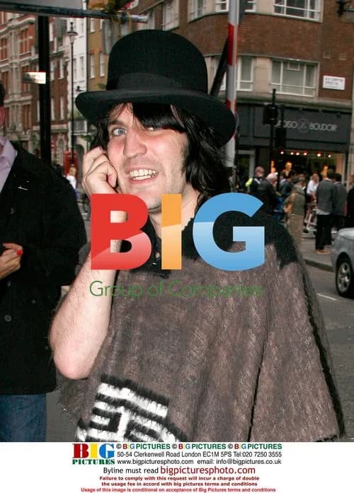 Noel Fielding in Poncho Outside Groucho's