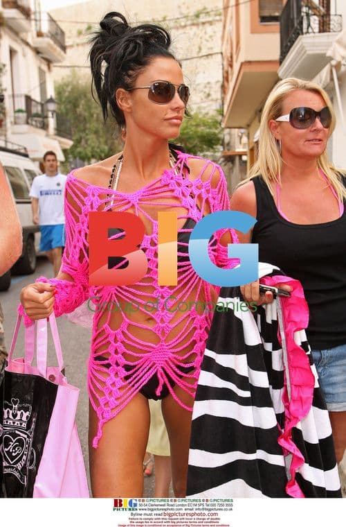 Katie Price out shopping in Ibiza