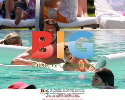 Paolo Maldini and family swim in Miami