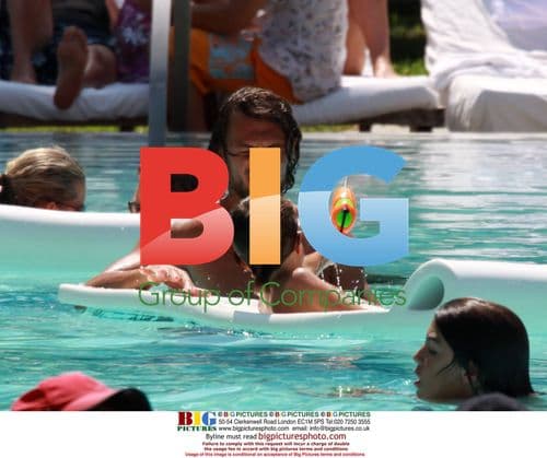 Paolo Maldini and Family Swim in Miami