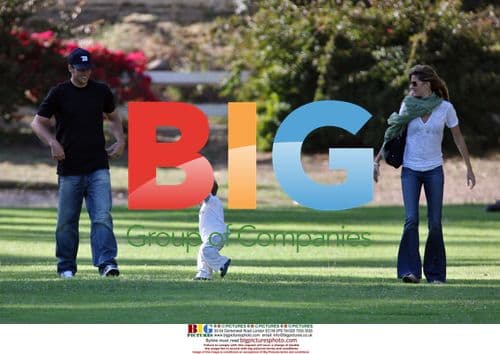 Tom Brady and Gisele Bundchen at Park with Son