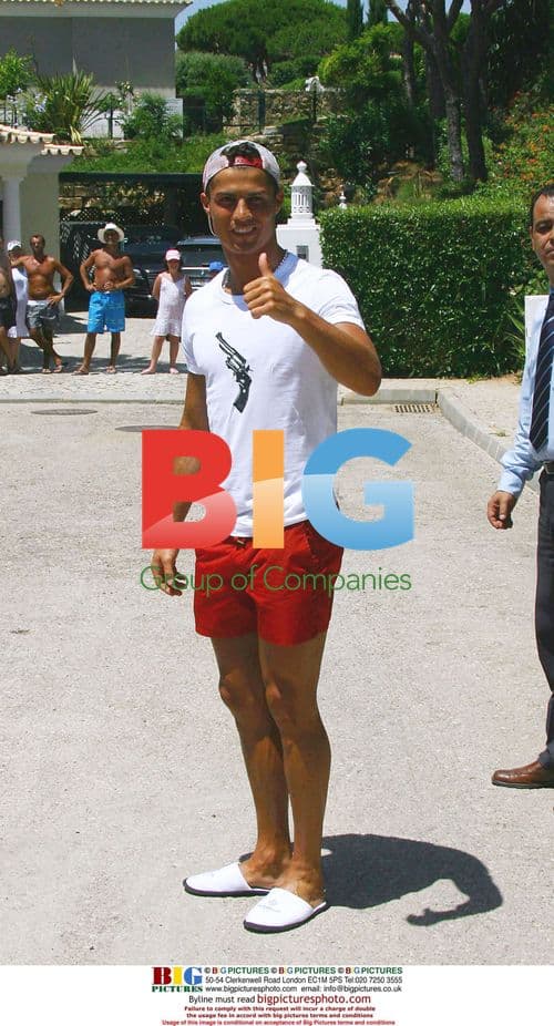 Cristiano Ronaldo Greets Press in Villa