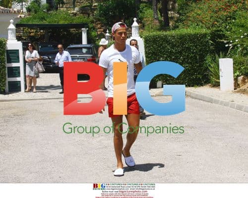 Cristiano Ronaldo greets press at Villa