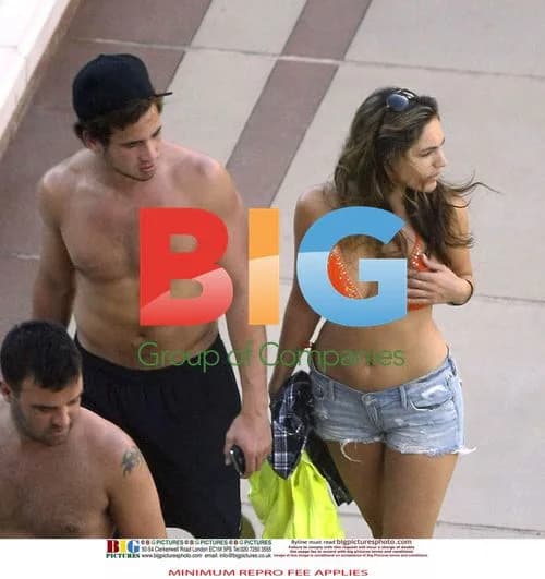 Kelly Brook and Danny Cipriani Poolside in US