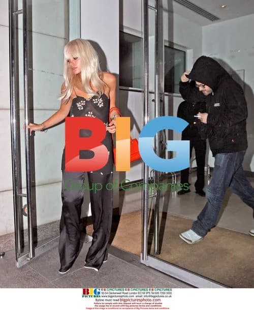 Lily Allen leaving Nobu with mystery man