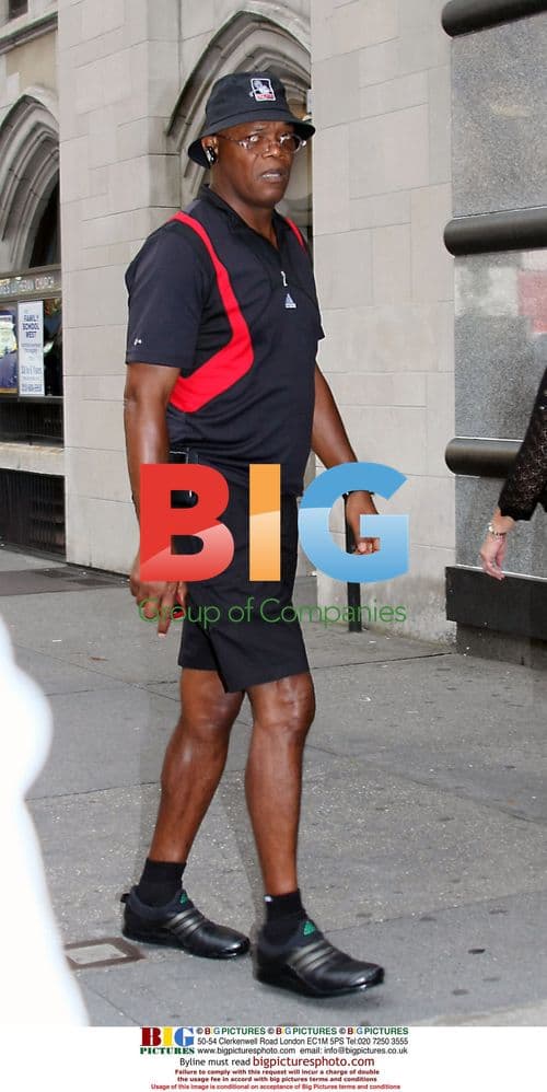 Samuel L. Jackson arrives in Midtown Manhattan