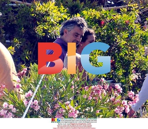 Andrea Bocelli with friend Veronica at Cinquale Marina di Massa