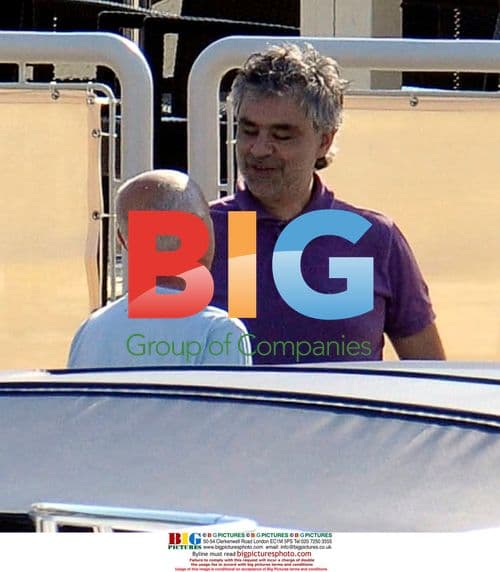 Singer Andrea Bocelli with friend Veronica