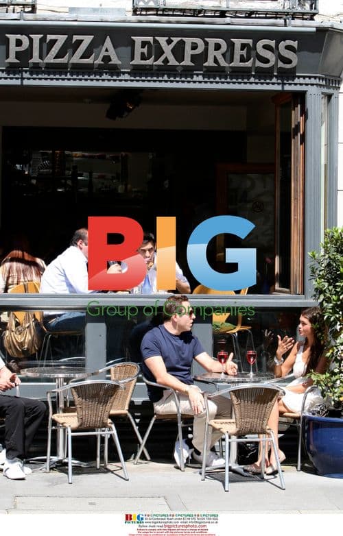 David Walliams and ex-girlfriend at Pizza Express