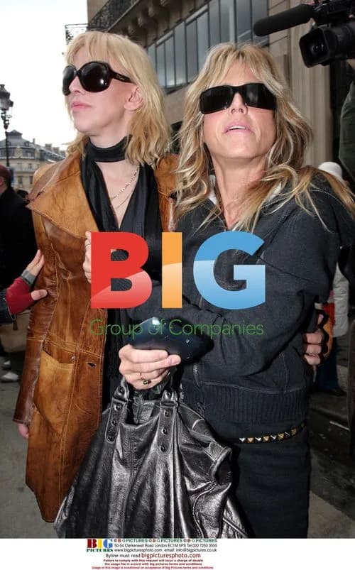 Courtney Love and Farrah Fawcett at Stella McCartney Fashion Show