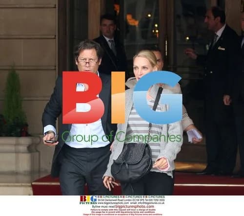 Uma Thurman and Arpad Busson in Paris