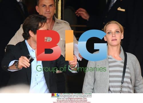 Uma Thurman and Arpad Busson in Paris