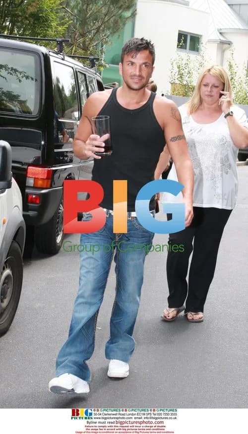 Peter Andre at his new rented house