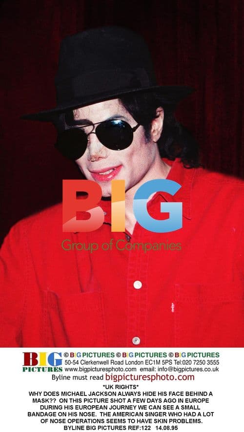Michael Jackson with Bandage on Nose