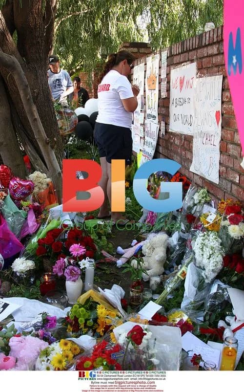 Mourners at Michael Jackson's Home