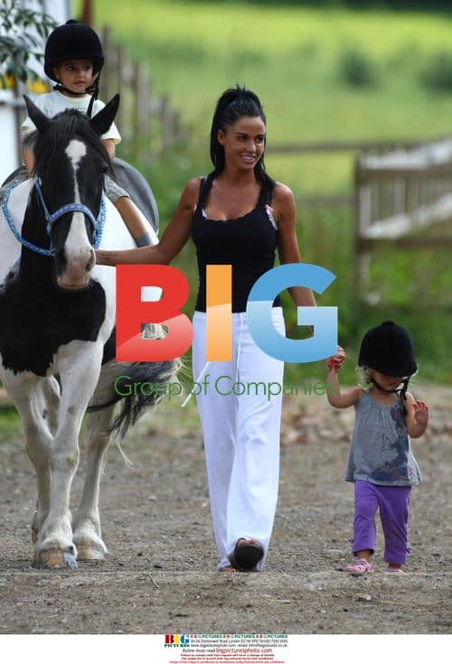 Katie Price takes family horse riding
