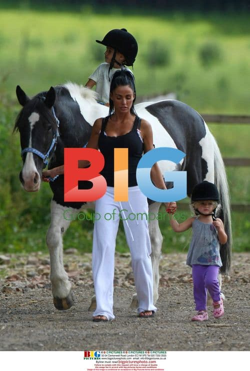 Katie Price and kids on horse ride