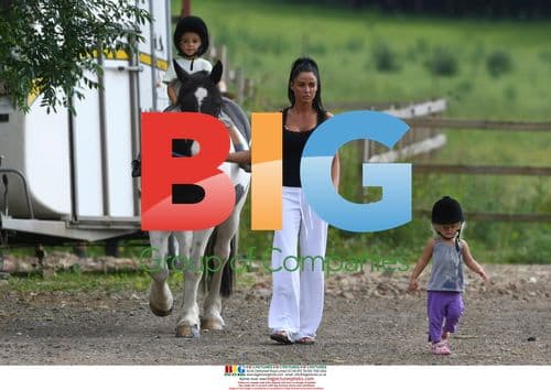 Katie Price and kids go horse riding