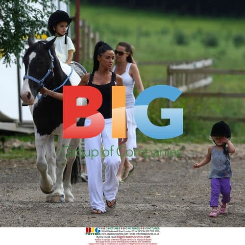 Katie Price and children go horse riding