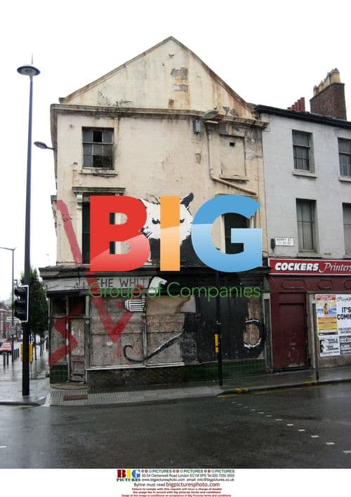 Banksey's Rat Mural Vandalized in Liverpool