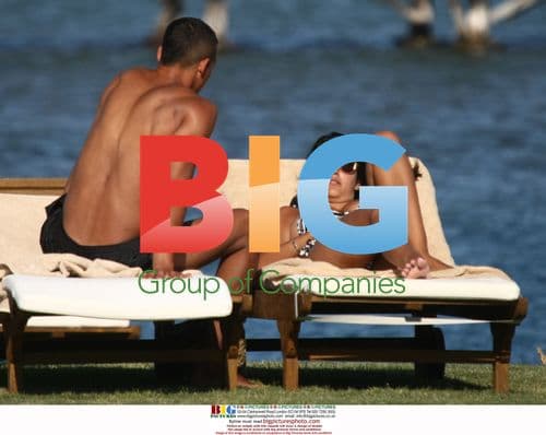 Jermaine Jenas and Sabrina Keogh on Italian beach