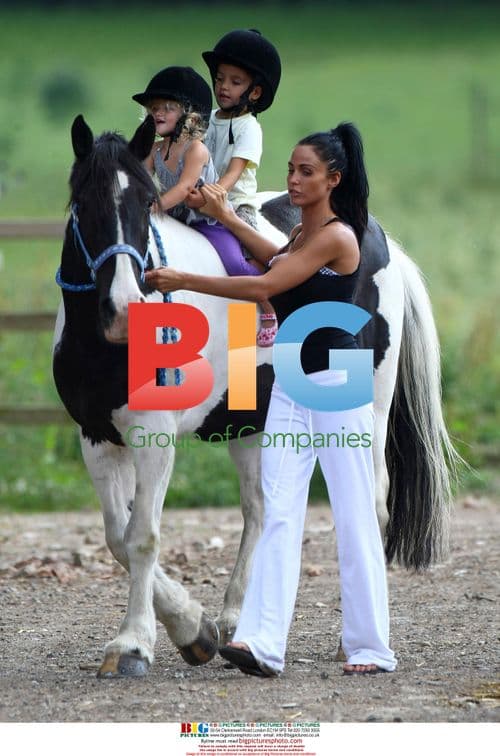 Katie Price takes kids horse riding