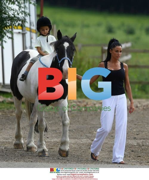 Katie Price takes kids horse riding