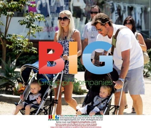 Tori Spelling and Family Out in Malibu