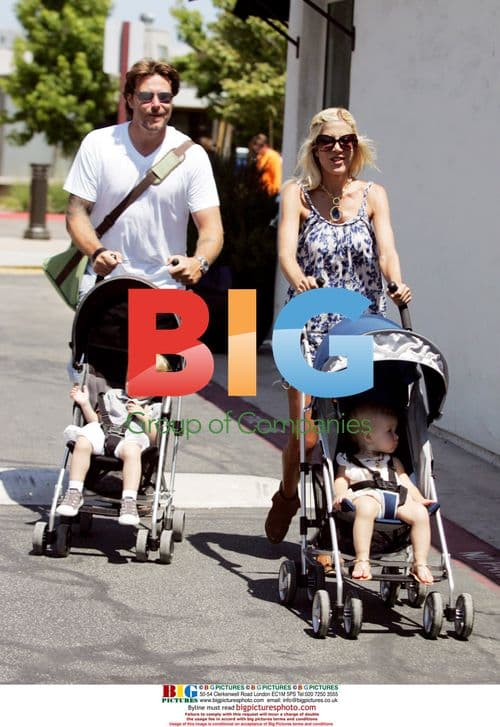 Tori Spelling and Family Stroll in Malibu