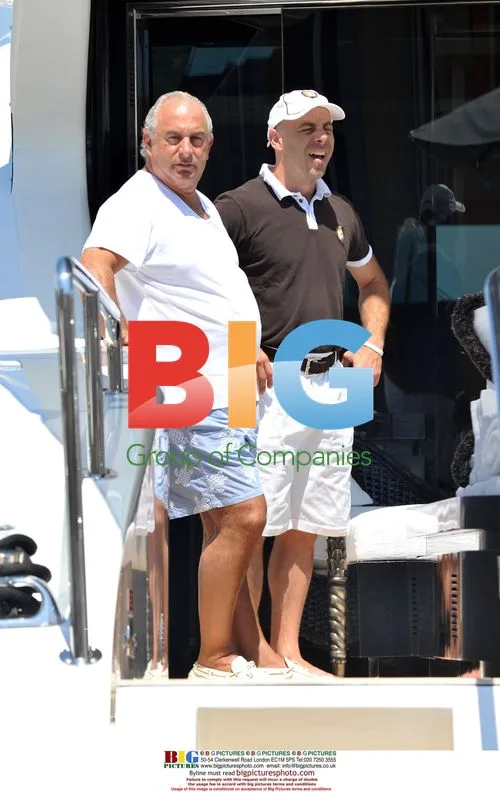 Billionaire Sir Philip Green on Holiday in Saint Tropez