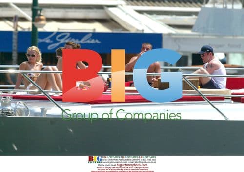 Wayne Rooney and Coleen Rooney on Boat in France