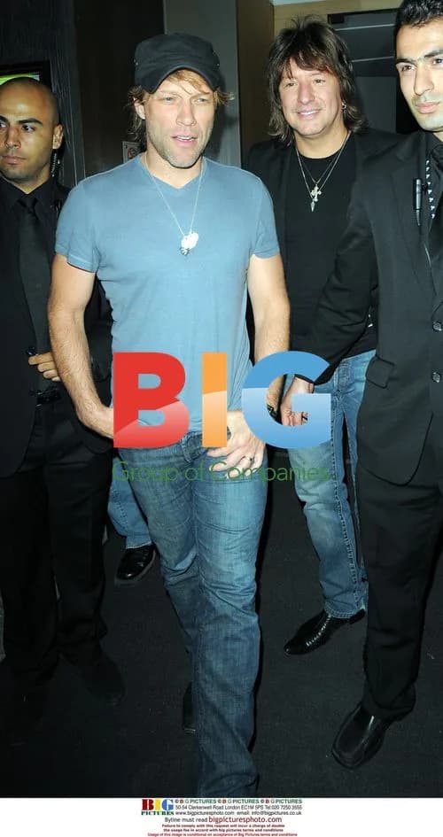 Jon Bon Jovi, Ritchie Sambora and Andy Madadian leaving Nobu restaurant