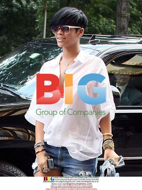 Rihanna at hotel in NYC