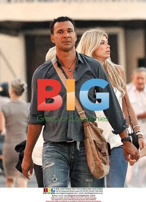 Ruud Gullit and family stroll in Saint Tropez