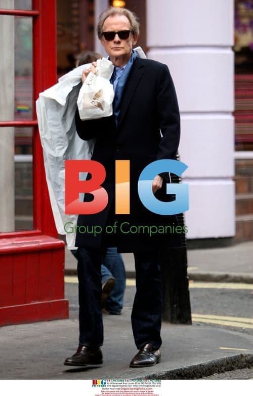 Bill Nighy out and about in London